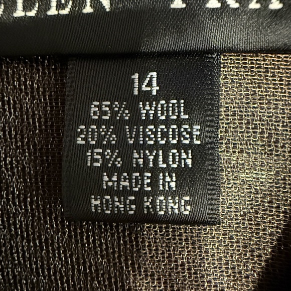 Black Velvet Button-Front Jacket • Silk Blend • Drawstring Waist • XL - Picture 3 of 8